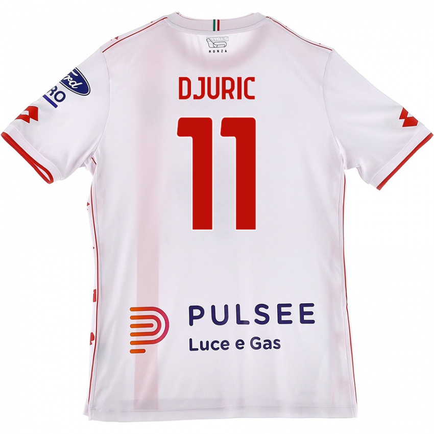 Niño Camiseta Milan Djuric #11 Blanco Rojo 2ª Equipación 2024/25 La Camisa México