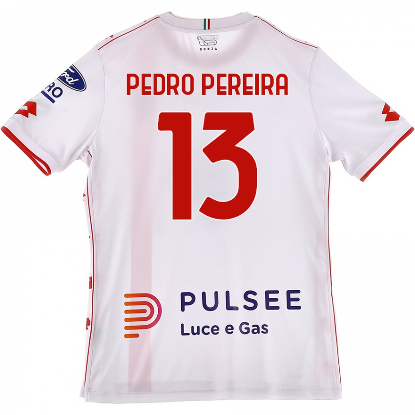 Niño Camiseta Pedro Pereira #13 Blanco Rojo 2ª Equipación 2024/25 La Camisa México