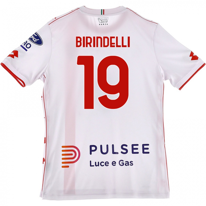 Niño Camiseta Samuele Birindelli #19 Blanco Rojo 2ª Equipación 2024/25 La Camisa México