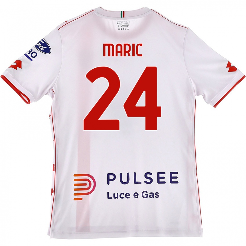 Niño Camiseta Mirko Maric #24 Blanco Rojo 2ª Equipación 2024/25 La Camisa México