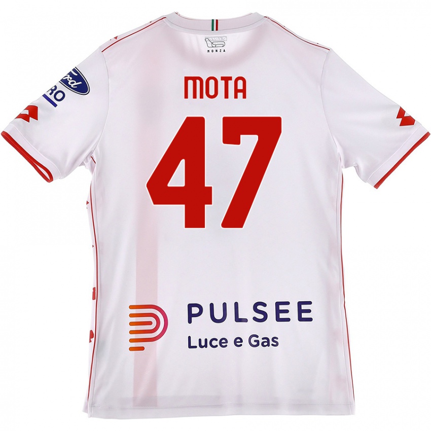 Niño Camiseta Dany Mota #47 Blanco Rojo 2ª Equipación 2024/25 La Camisa México