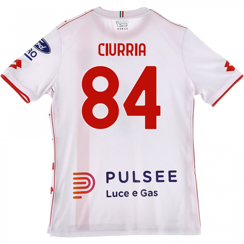 Niño Camiseta Patrick Ciurria #84 Blanco Rojo 2ª Equipación 2024/25 La Camisa México