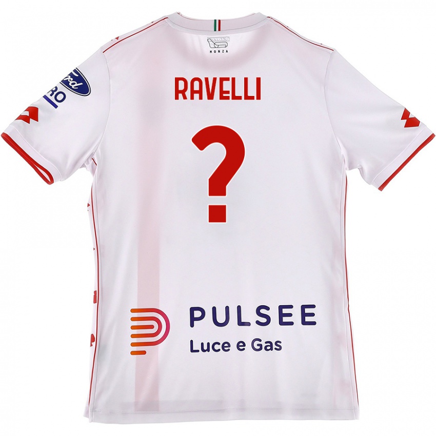 Niño Camiseta Etienne Ravelli #0 Blanco Rojo 2ª Equipación 2024/25 La Camisa México