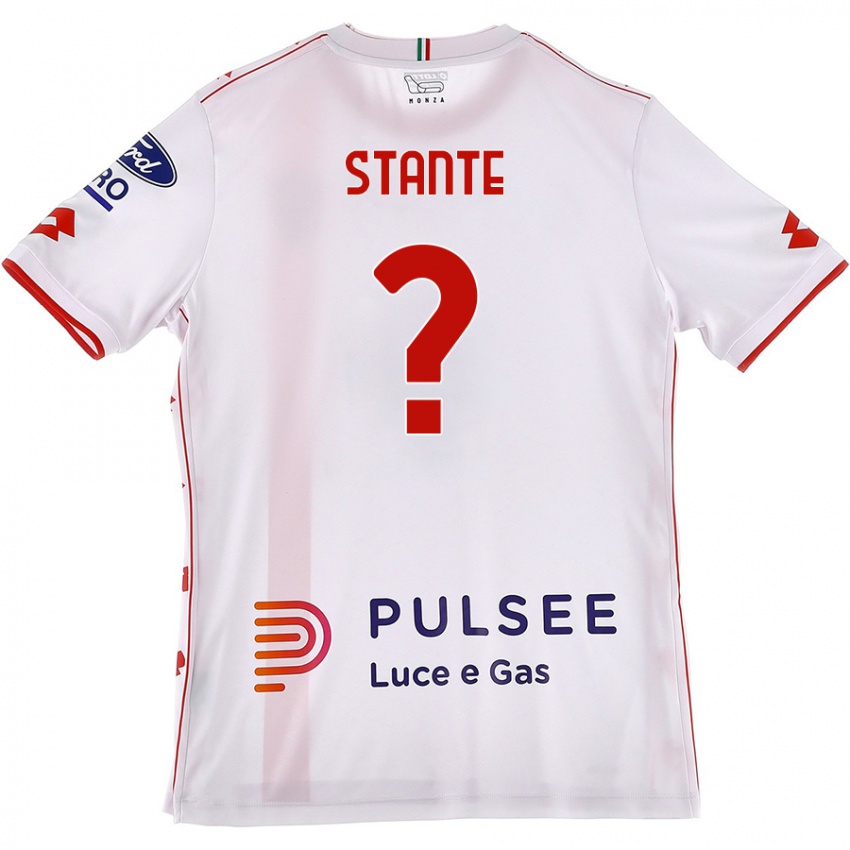 Niño Camiseta Edoardo Stante #0 Blanco Rojo 2ª Equipación 2024/25 La Camisa México