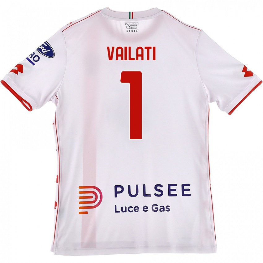 Niño Camiseta Andrea Vailati #1 Blanco Rojo 2ª Equipación 2024/25 La Camisa México