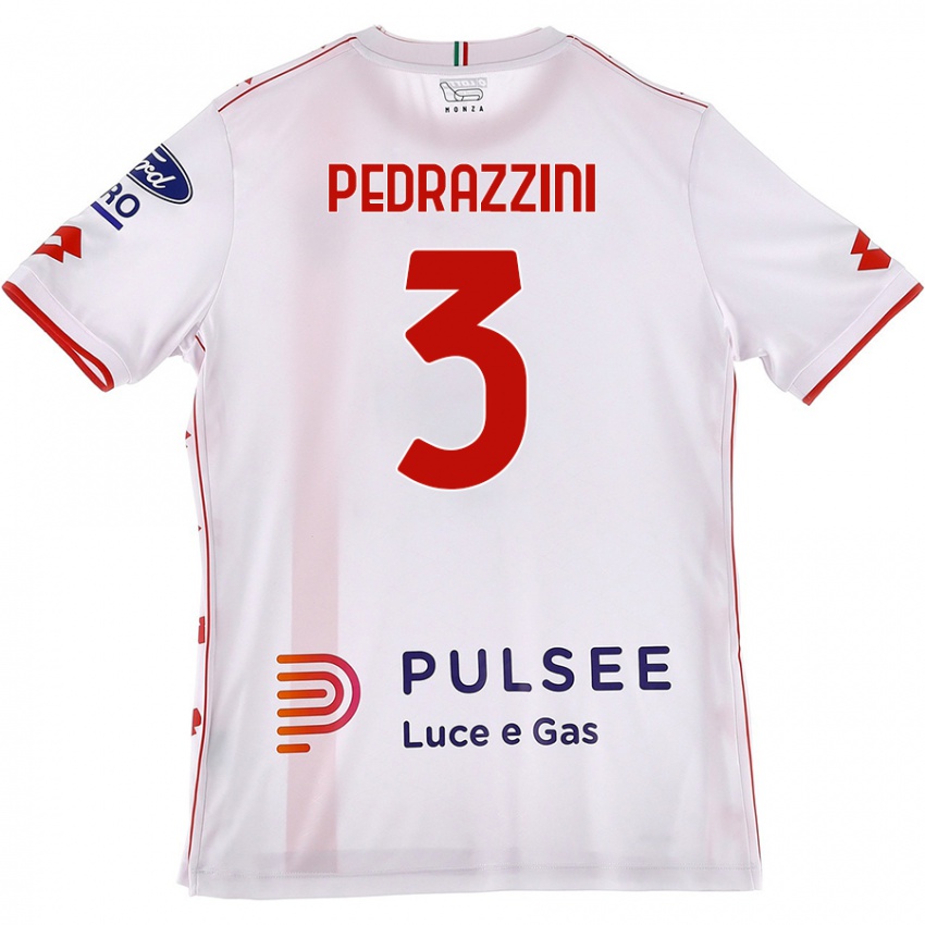 Niño Camiseta Carlo Pedrazzini #3 Blanco Rojo 2ª Equipación 2024/25 La Camisa México