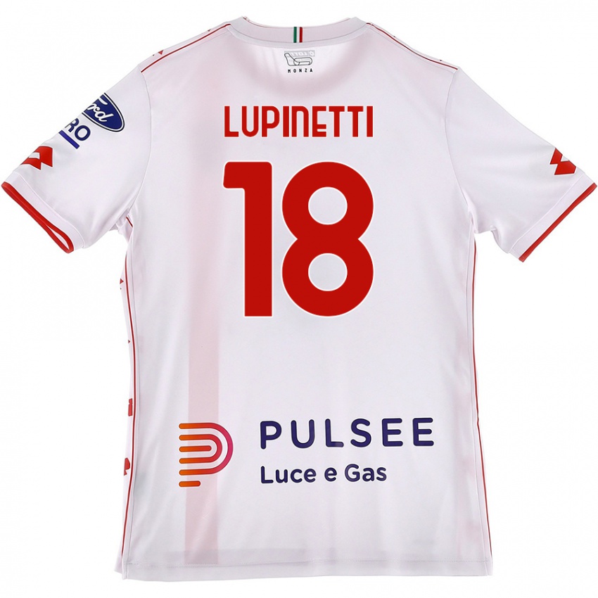 Niño Camiseta Tommaso Lupinetti #18 Blanco Rojo 2ª Equipación 2024/25 La Camisa México