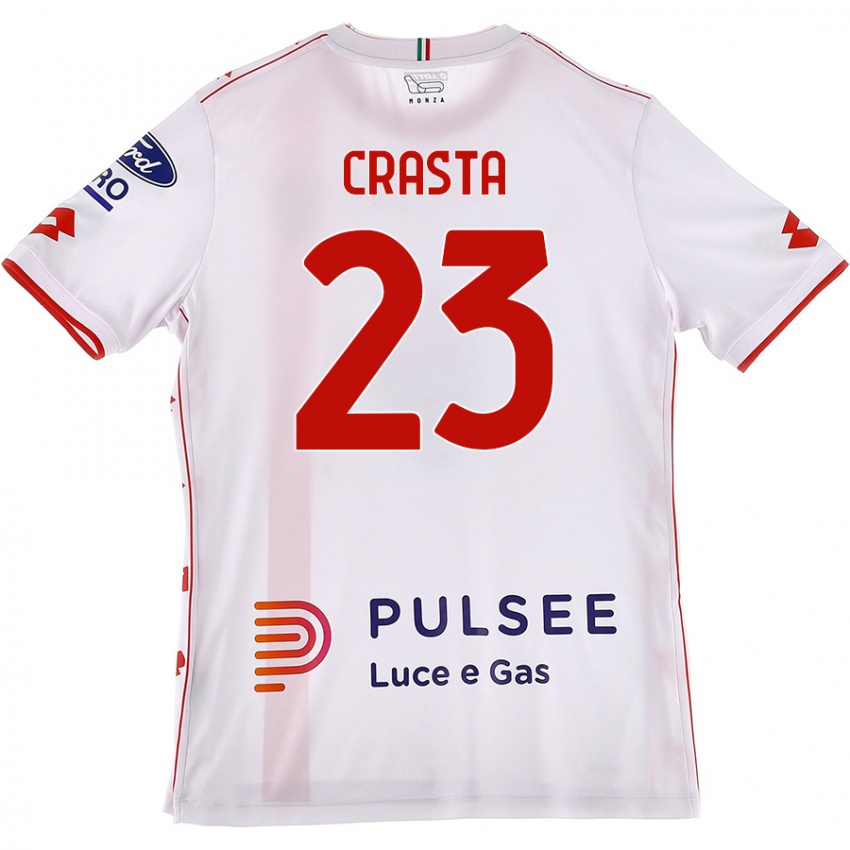 Niño Camiseta Mario Crasta #23 Blanco Rojo 2ª Equipación 2024/25 La Camisa México