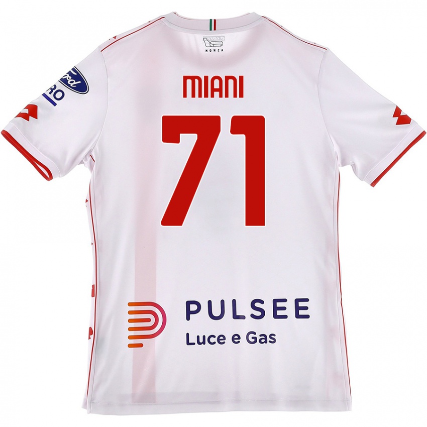 Niño Camiseta Arthur Miani #71 Blanco Rojo 2ª Equipación 2024/25 La Camisa México