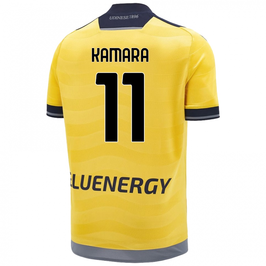 Niño Camiseta Hassane Kamara #11 Dorado 2ª Equipación 2024/25 La Camisa México