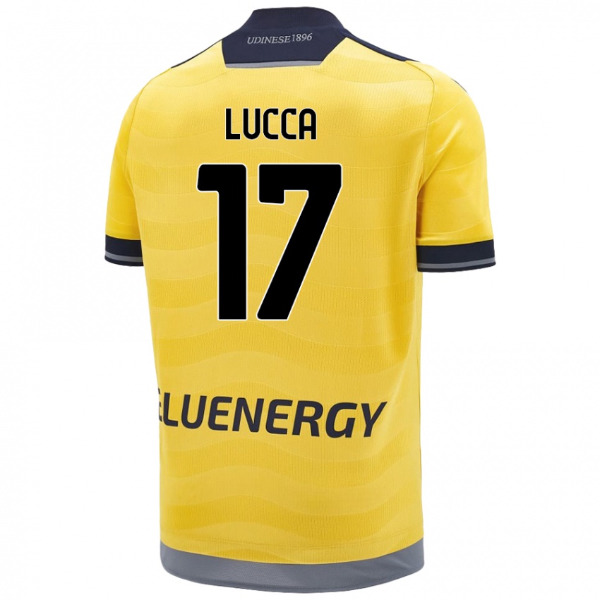 Niño Camiseta Lorenzo Lucca #17 Dorado 2ª Equipación 2024/25 La Camisa México