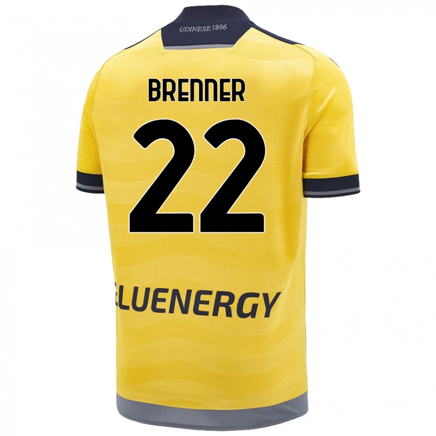 Niño Camiseta Brenner #22 Dorado 2ª Equipación 2024/25 La Camisa México