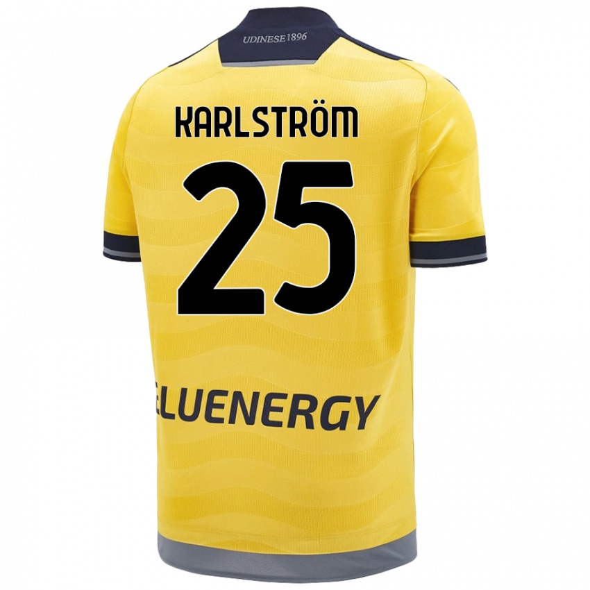 Niño Camiseta Jesper Karlström #25 Dorado 2ª Equipación 2024/25 La Camisa México