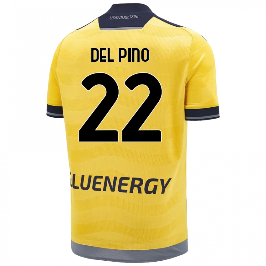 Niño Camiseta Lorenzo Del Pino #22 Dorado 2ª Equipación 2024/25 La Camisa México