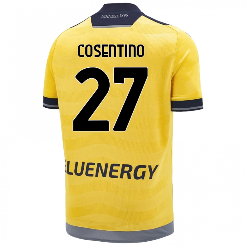 Niño Camiseta Sergio Cosentino #27 Dorado 2ª Equipación 2024/25 La Camisa México