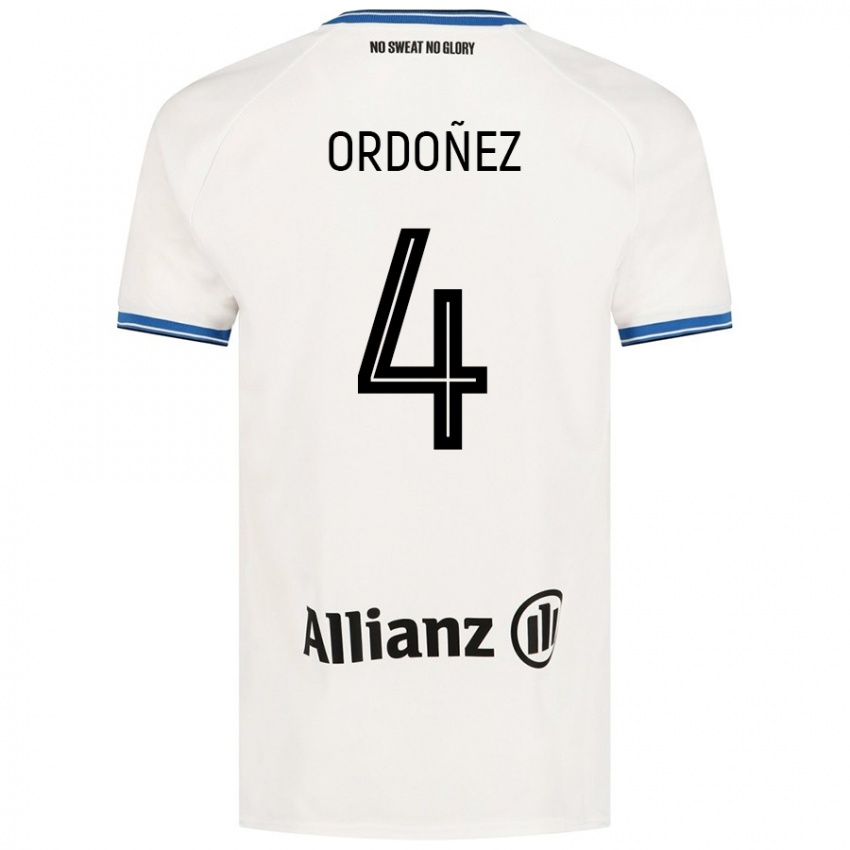 Niño Camiseta Joel Ordóñez #4 Blanco 2ª Equipación 2024/25 La Camisa México