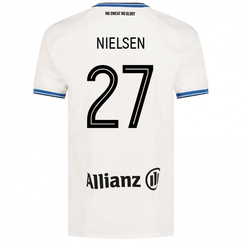 Niño Camiseta Casper Nielsen #27 Blanco 2ª Equipación 2024/25 La Camisa México