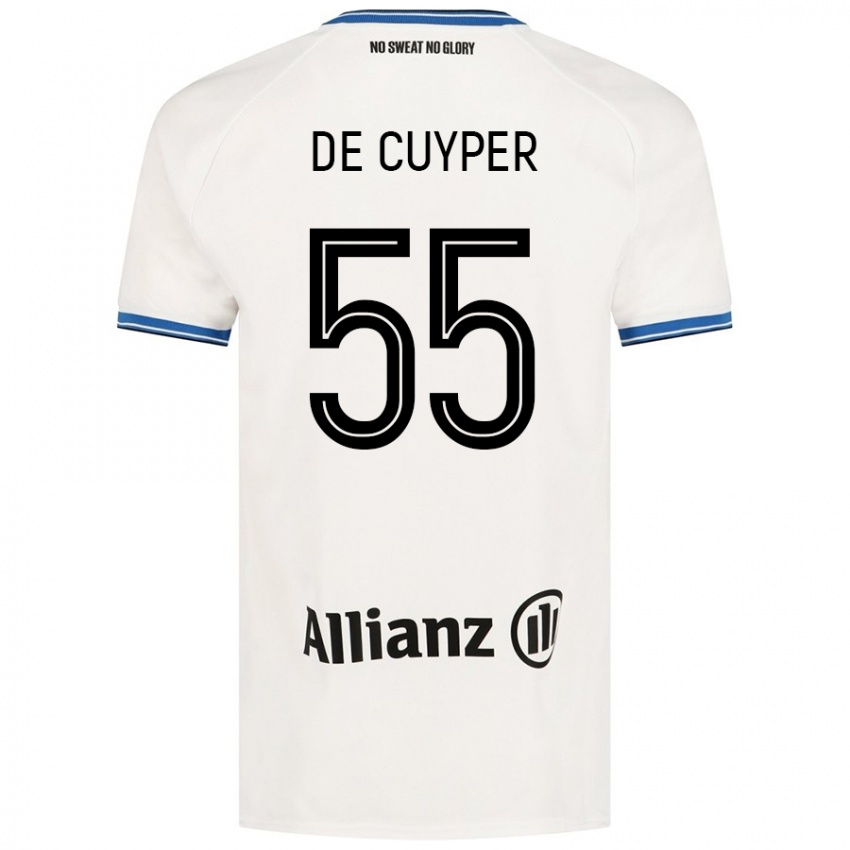 Niño Camiseta Maxim De Cuyper #55 Blanco 2ª Equipación 2024/25 La Camisa México