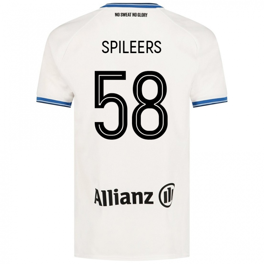 Niño Camiseta Jorne Spileers #58 Blanco 2ª Equipación 2024/25 La Camisa México