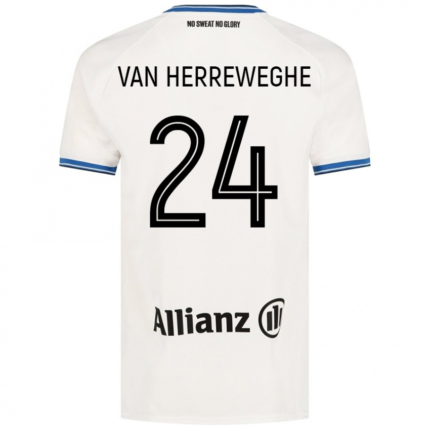 Niño Camiseta Febe Van Herreweghe #24 Blanco 2ª Equipación 2024/25 La Camisa México