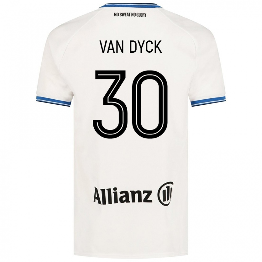 Niño Camiseta Nell Van Dyck #30 Blanco 2ª Equipación 2024/25 La Camisa México