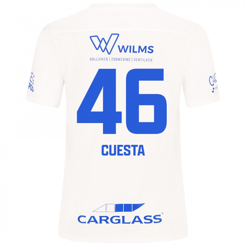 Niño Camiseta Carlos Cuesta #46 Blanco 2ª Equipación 2024/25 La Camisa México