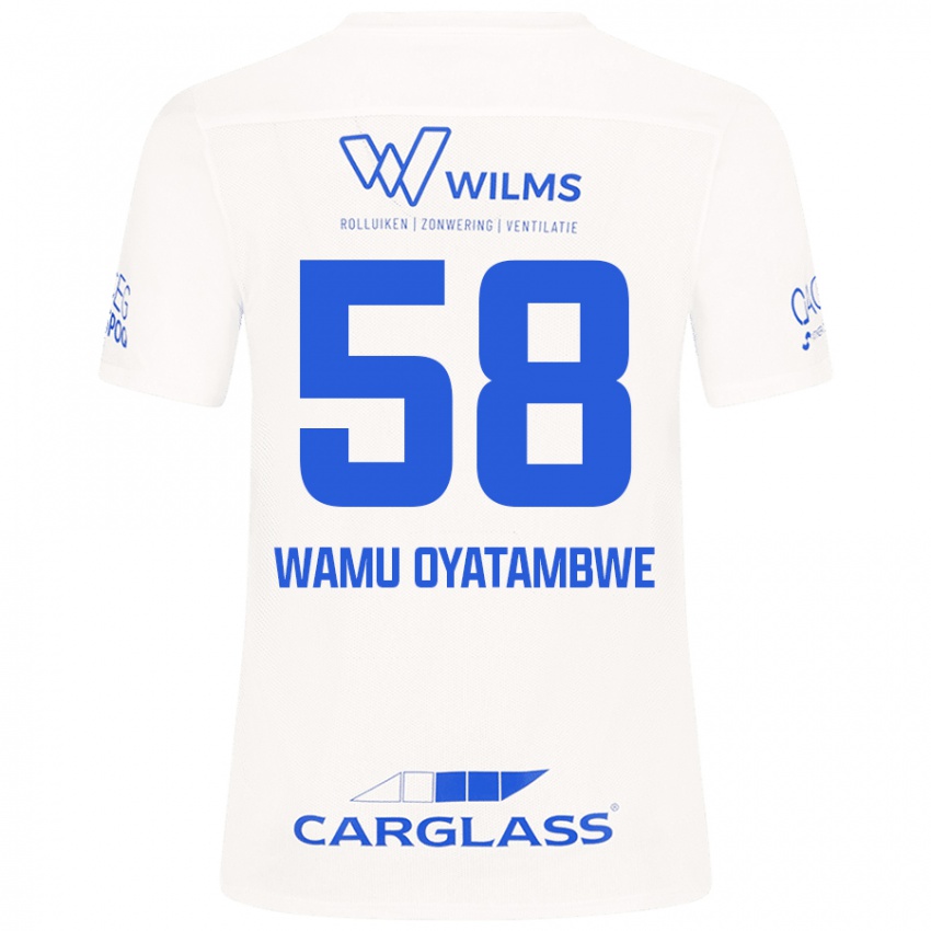 Niño Camiseta Matthias Wamu Oyatambwe #58 Blanco 2ª Equipación 2024/25 La Camisa México