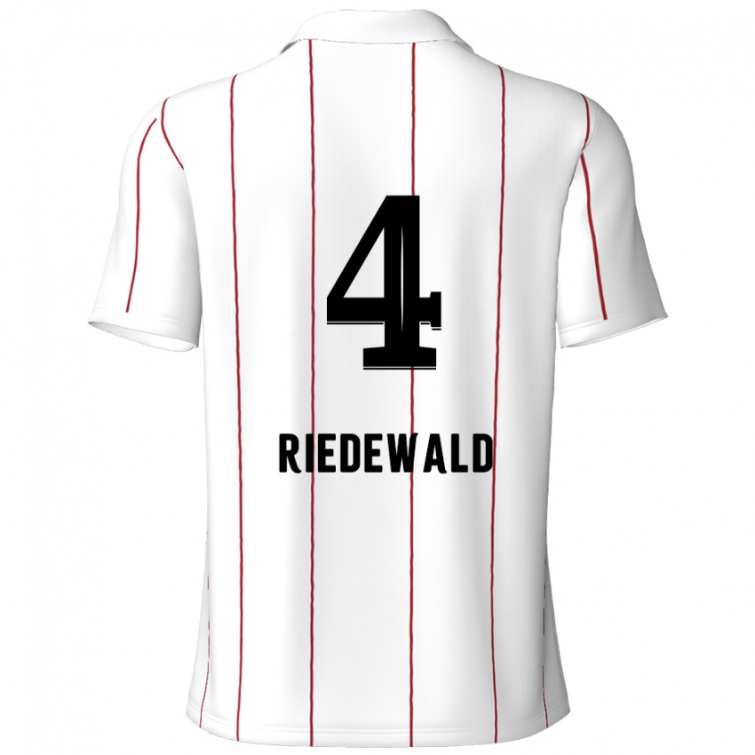 Niño Camiseta Jairo Riedewald #4 Blanco Negro 2ª Equipación 2024/25 La Camisa México