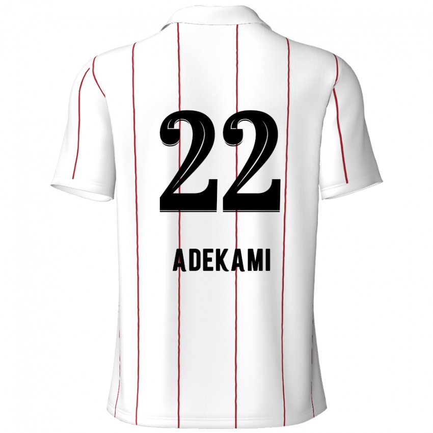 Niño Camiseta Farouck Adekami #22 Blanco Negro 2ª Equipación 2024/25 La Camisa México