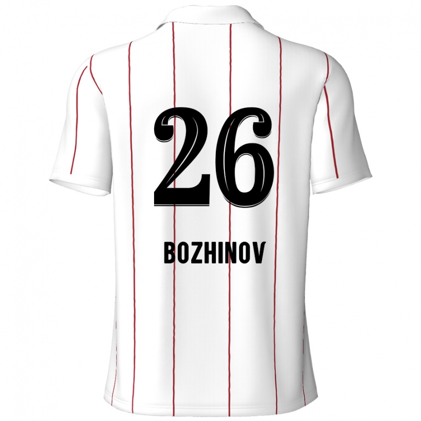 Niño Camiseta Rosen Bozhinov #26 Blanco Negro 2ª Equipación 2024/25 La Camisa México