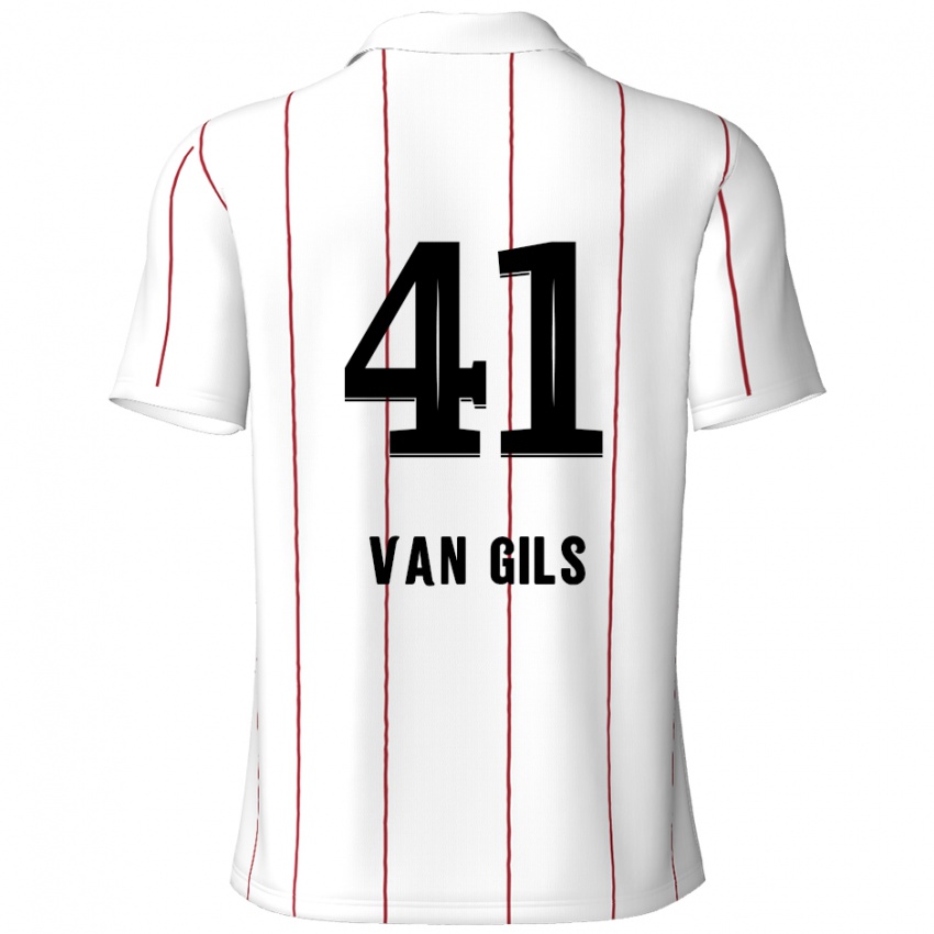 Niño Camiseta Mathis Van Gils #41 Blanco Negro 2ª Equipación 2024/25 La Camisa México