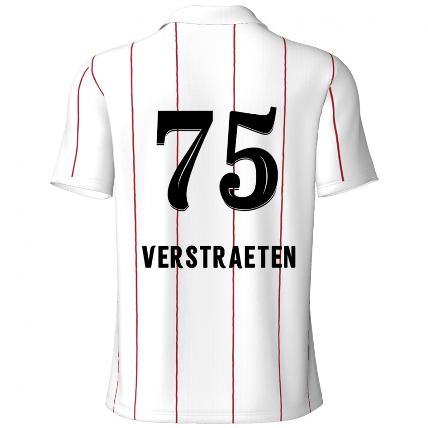 Niño Camiseta Andreas Verstraeten #75 Blanco Negro 2ª Equipación 2024/25 La Camisa México