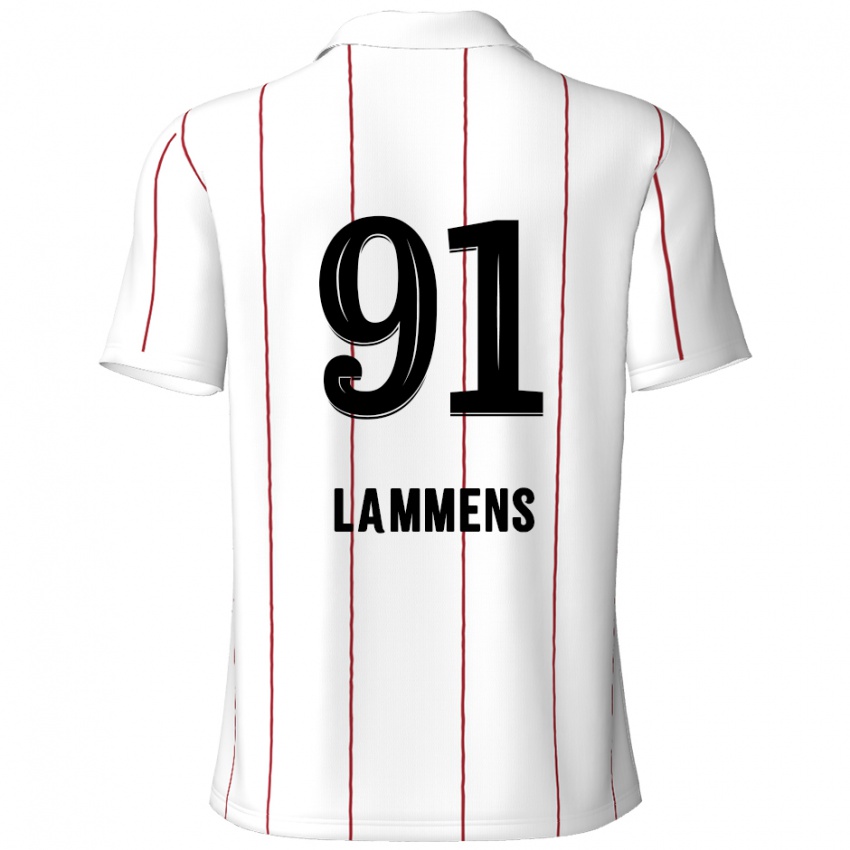 Niño Camiseta Senne Lammens #91 Blanco Negro 2ª Equipación 2024/25 La Camisa México