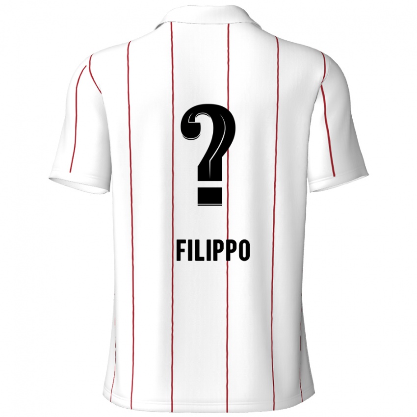 Niño Camiseta Niels Filippo #0 Blanco Negro 2ª Equipación 2024/25 La Camisa México