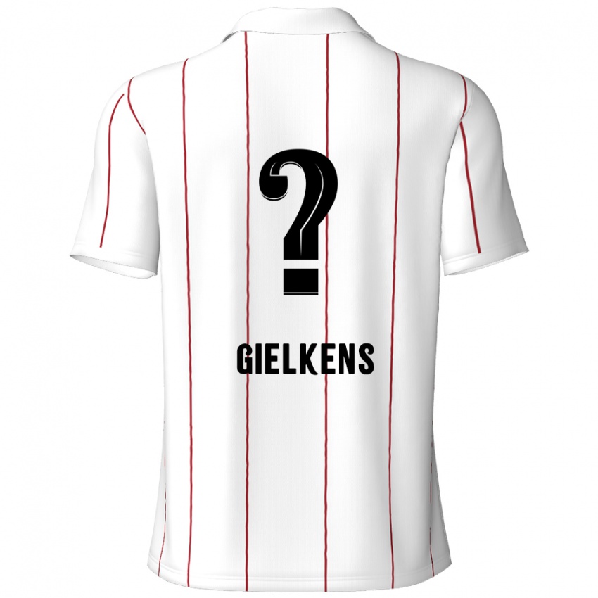 Niño Camiseta Mathijs Gielkens #0 Blanco Negro 2ª Equipación 2024/25 La Camisa México