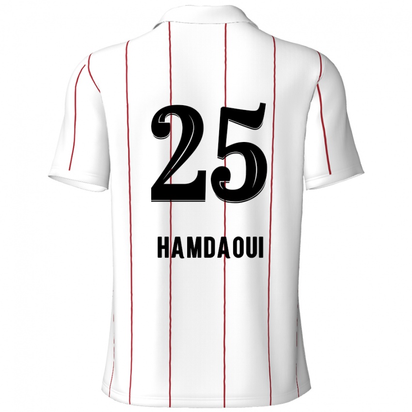 Niño Camiseta Youssef Hamdaoui #25 Blanco Negro 2ª Equipación 2024/25 La Camisa México