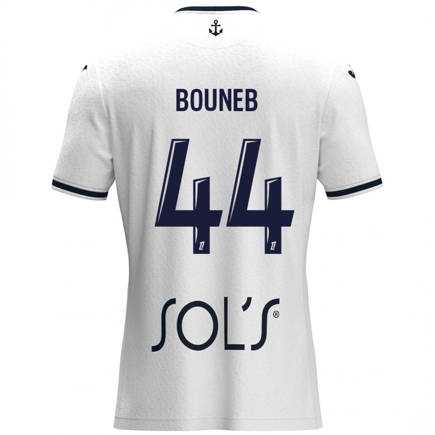 Niño Camiseta Ismaïl Bouneb #44 Blanco Azul Oscuro 2ª Equipación 2024/25 La Camisa México