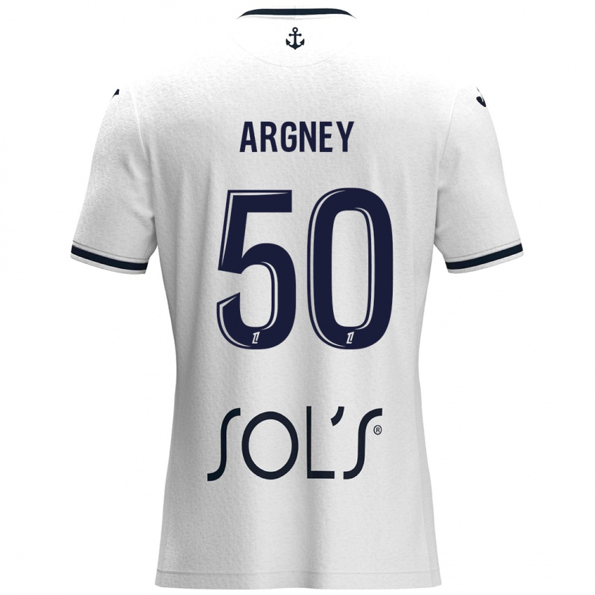 Niño Camiseta Paul Argney #50 Blanco Azul Oscuro 2ª Equipación 2024/25 La Camisa México