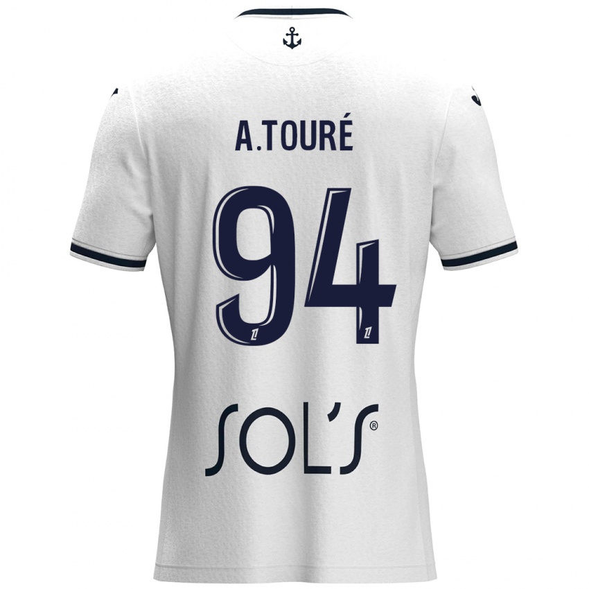 Niño Camiseta Abdoulaye Touré #94 Blanco Azul Oscuro 2ª Equipación 2024/25 La Camisa México