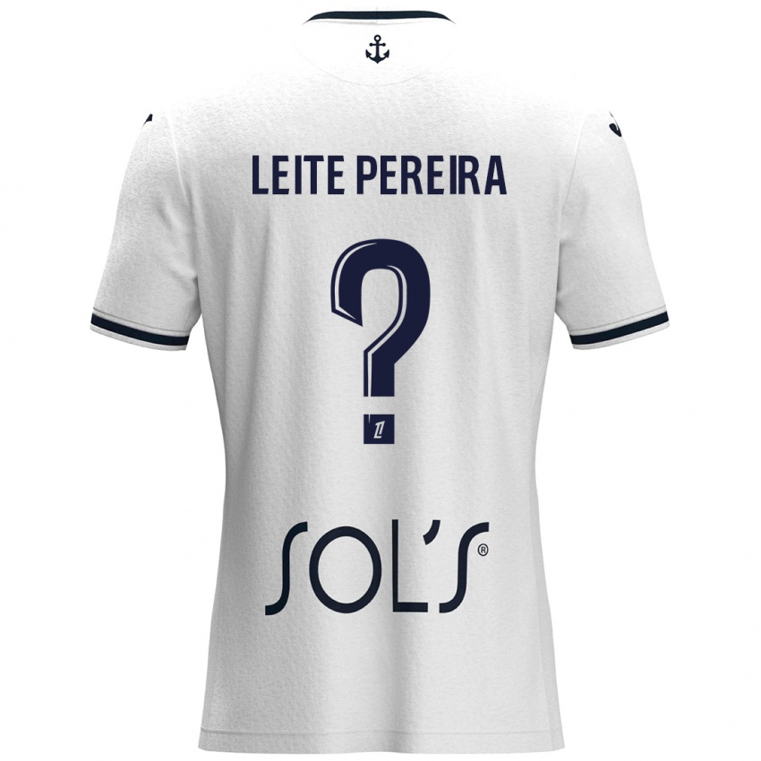 Niño Camiseta Matéo Leite Pereira #0 Blanco Azul Oscuro 2ª Equipación 2024/25 La Camisa México