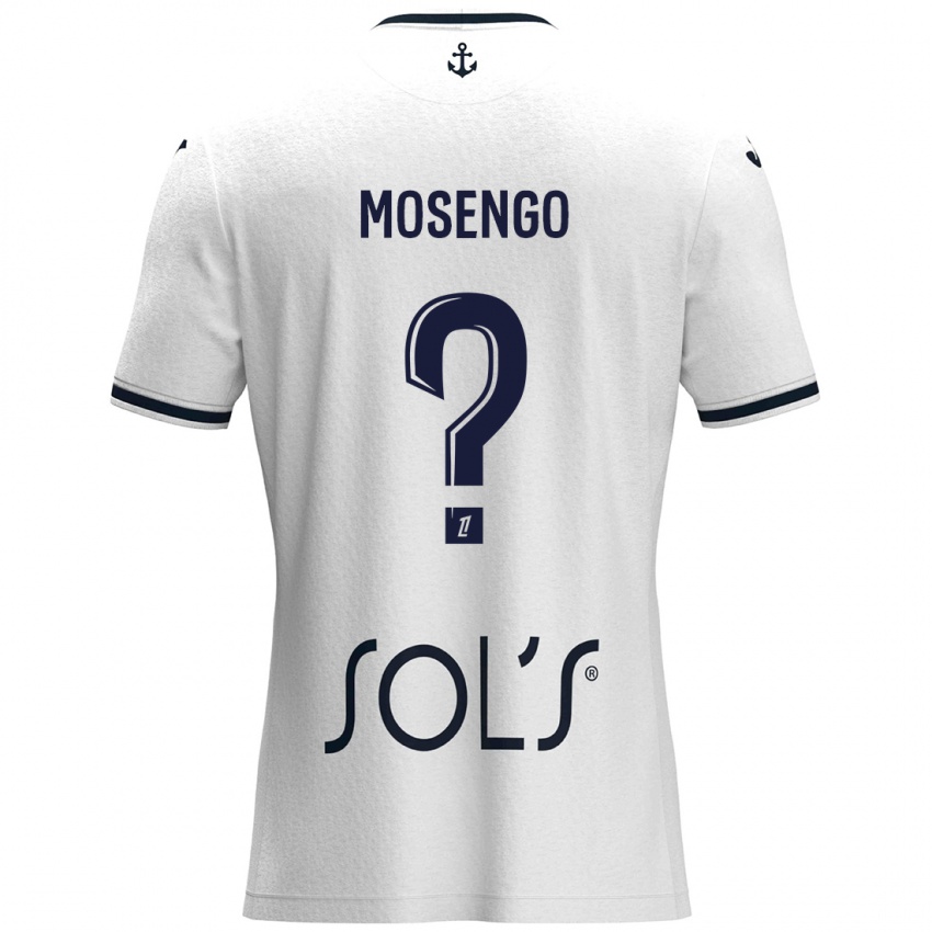 Niño Camiseta Daren Mosengo #0 Blanco Azul Oscuro 2ª Equipación 2024/25 La Camisa México