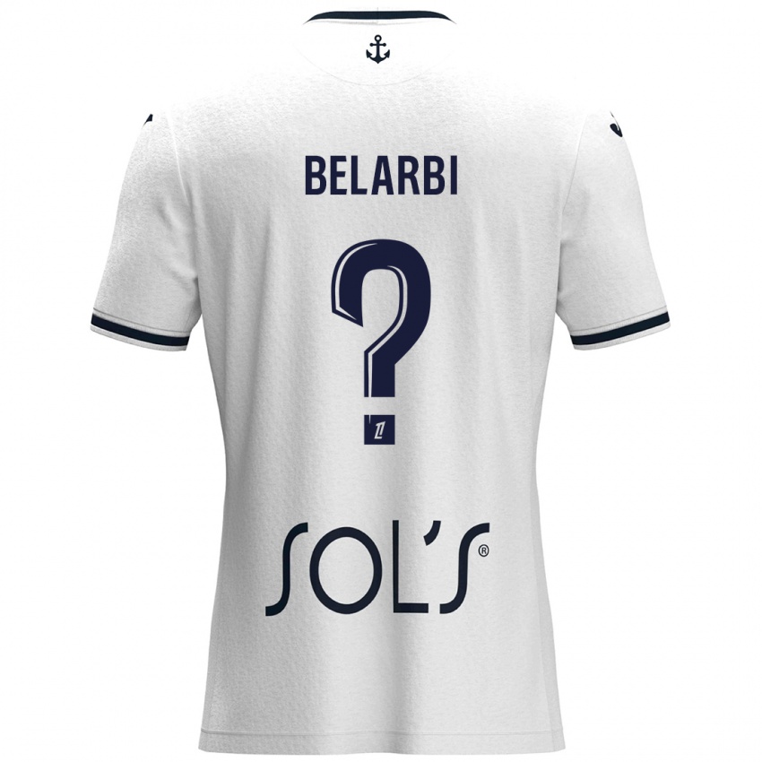 Niño Camiseta Sohaib Belarbi #0 Blanco Azul Oscuro 2ª Equipación 2024/25 La Camisa México