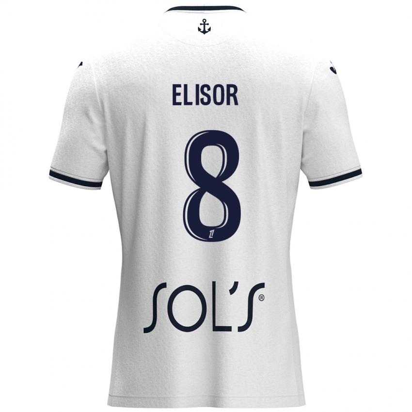 Niño Camiseta Salomé Elisor #8 Blanco Azul Oscuro 2ª Equipación 2024/25 La Camisa México