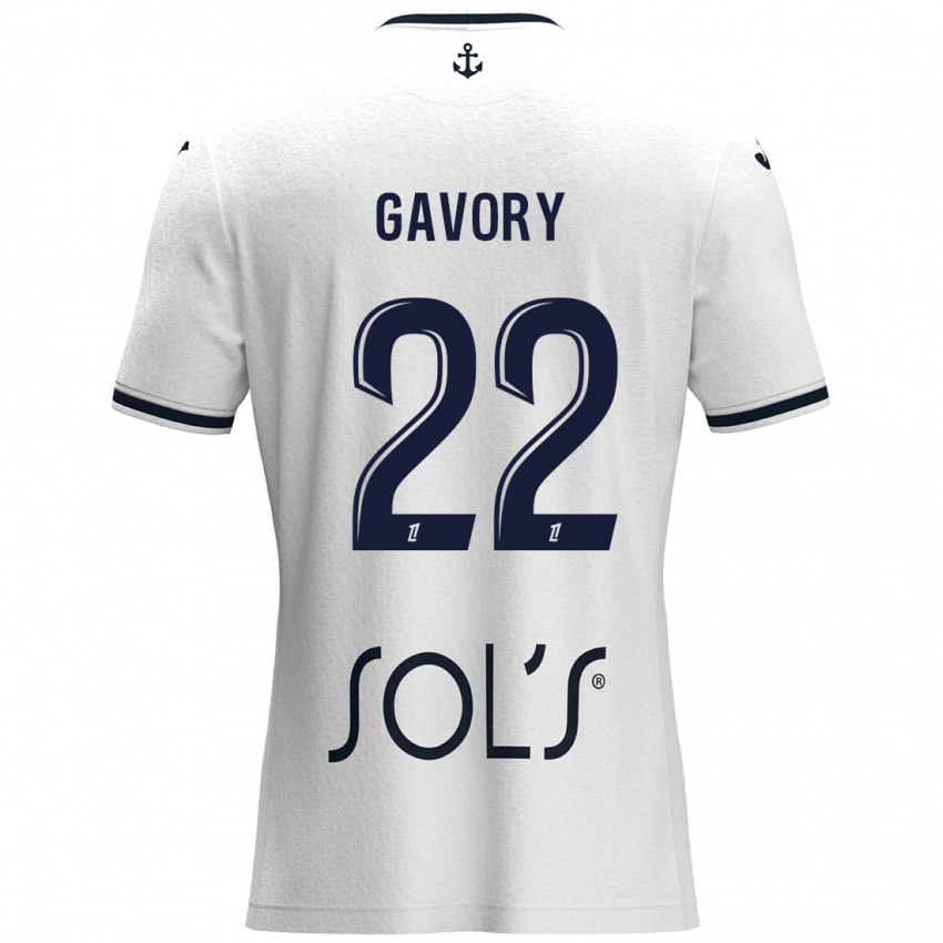 Niño Camiseta Christy Gavory #22 Blanco Azul Oscuro 2ª Equipación 2024/25 La Camisa México