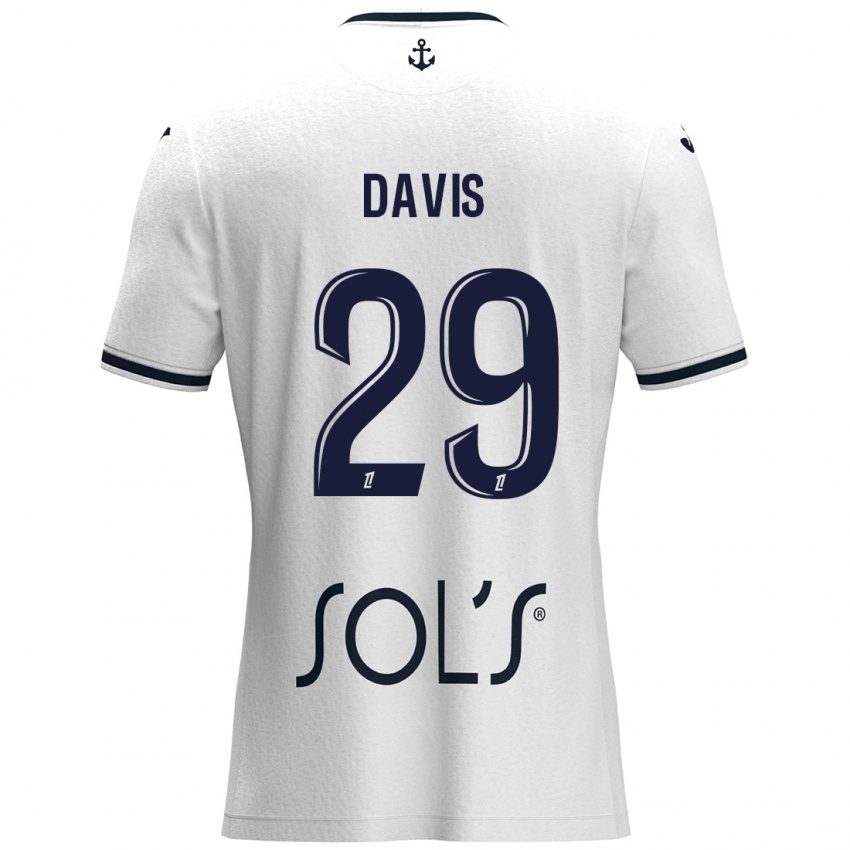 Niño Camiseta Deja Davis #29 Blanco Azul Oscuro 2ª Equipación 2024/25 La Camisa México