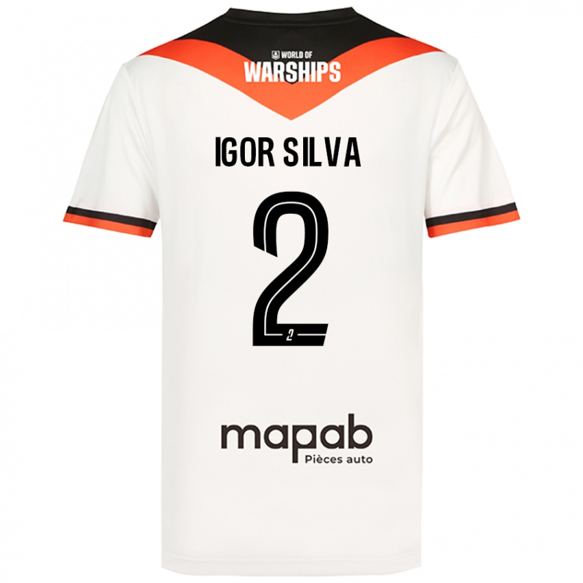 Niño Camiseta Igor Silva #2 Blanco 2ª Equipación 2024/25 La Camisa México