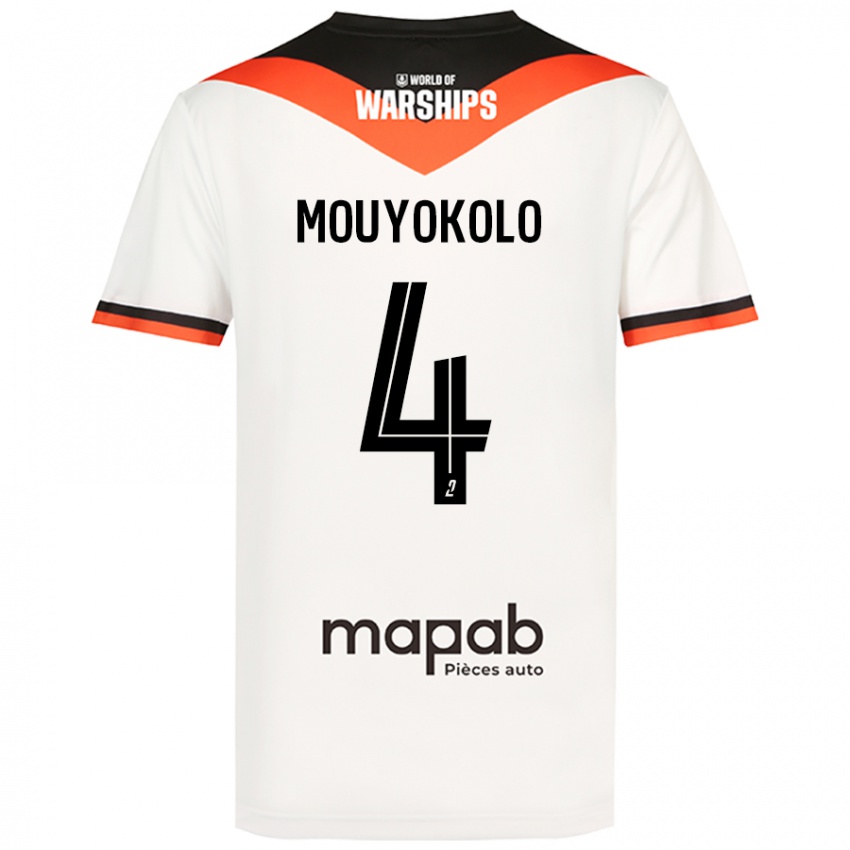 Niño Camiseta Loris Mouyokolo #4 Blanco 2ª Equipación 2024/25 La Camisa México