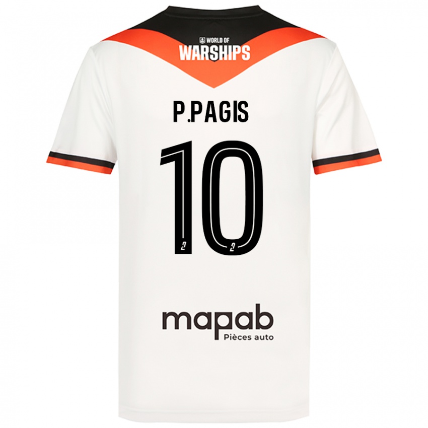 Niño Camiseta Pablo Pagis #10 Blanco 2ª Equipación 2024/25 La Camisa México