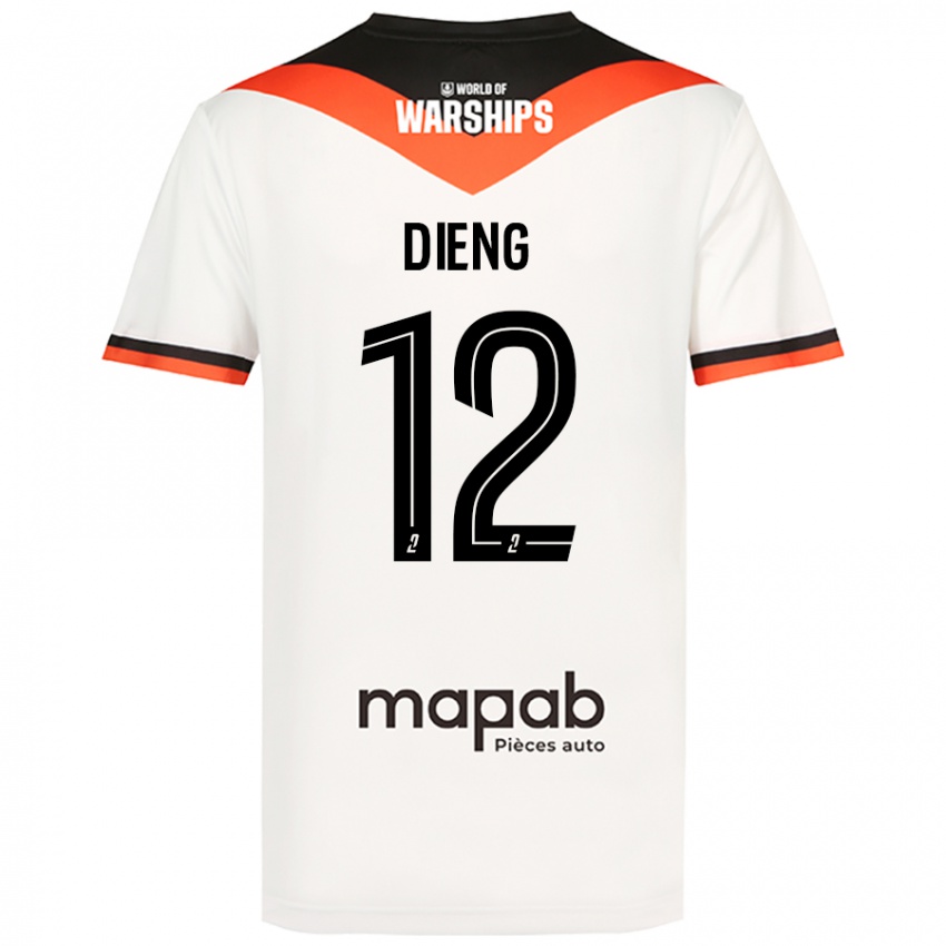 Niño Camiseta Bamba Dieng #12 Blanco 2ª Equipación 2024/25 La Camisa México