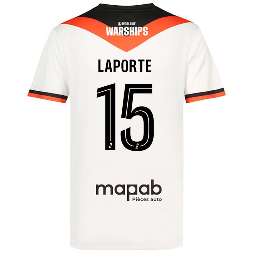 Niño Camiseta Julien Laporte #15 Blanco 2ª Equipación 2024/25 La Camisa México